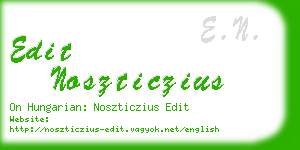 edit noszticzius business card